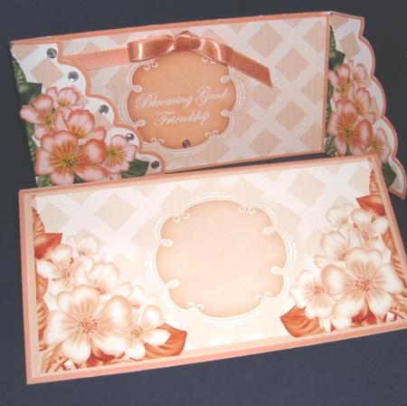 Peach Blossom Bloomin Friend Fancy Lattice 3D Card Kit by Fran Turner