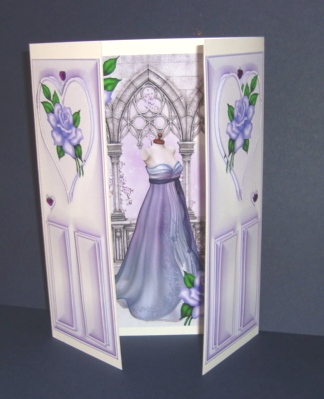 Beautiful Lilac Dress with Roses Gatefold by Fran Turner