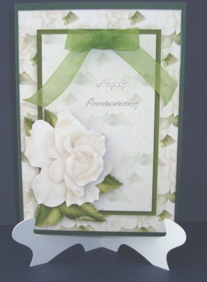 Cream Rose Quick Card - Blank by Fran Turner