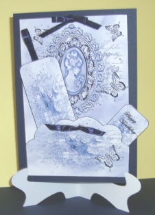 Blue Lady Bookmark and Tags by Fran Turner