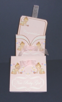 New Baby Girl Pink Mini Pocket & Box Kit by Fran Turner
