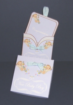New Baby Boy Blue Mini Pocket & Box Kit by Fran Turner