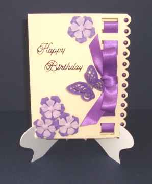 195 Ribbon Border Card by Fran Turner