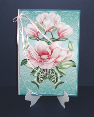 Magnolia Blossoms on French Lace by Fran Turner