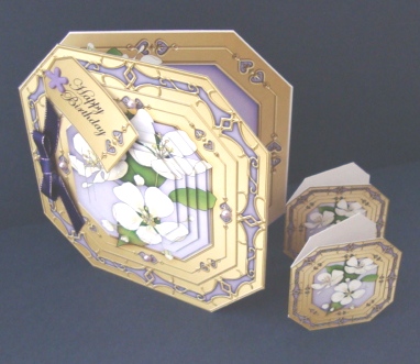 3D Apple Blossom Pyramage Octagonal Floral Mini Kit by Fran Turner