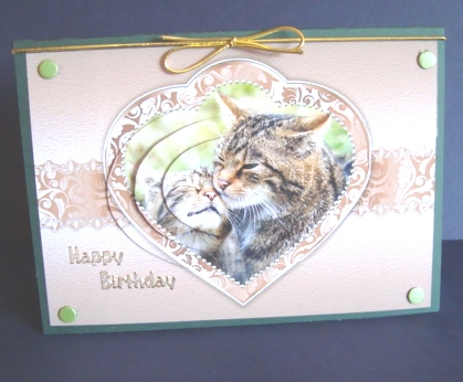 Scottish Wildcat with Her Kitten Oval Pyramid by Fran Turner