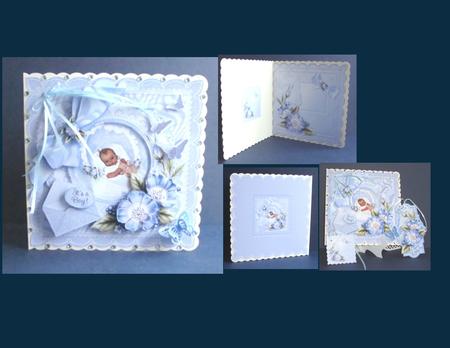 Ethnic New Baby Boy with Anemones 8in x 8in Decoupage Kit by Fran Turner