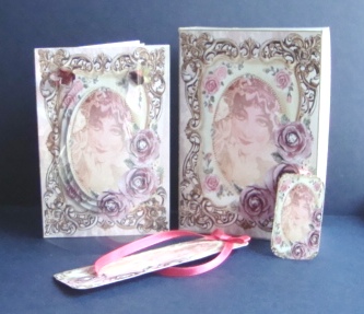 Vintage Lady Dome Card Kit by Fran Turner