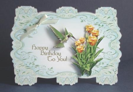 Green Strip Card Mini Kit - Hummingbird 2 by Fran Turner
