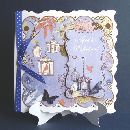 Blue Birdcage Aged to Perfection 8in Scallop Topper by Fran Turner