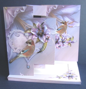 3 Panel Lilac Lilies Card by Fran Turner