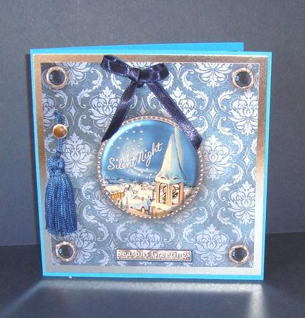 Silent Night 6x6 Aperture Card by Fran Turner