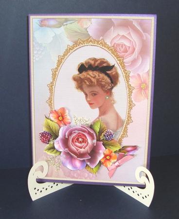 Victorian Cameo with Flowers by Fran Turner