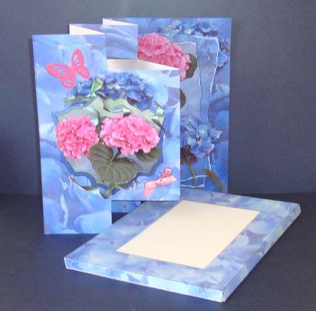 3 Panel Hydranger Card by Fran Turner