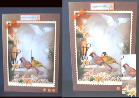 Bird & Lily Bookmark Card by Fran Turner