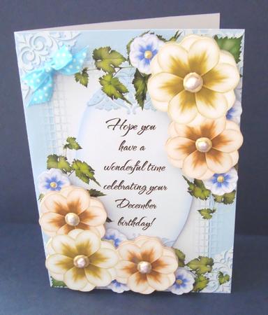 Month Birthday Card - December by Fran Turner
