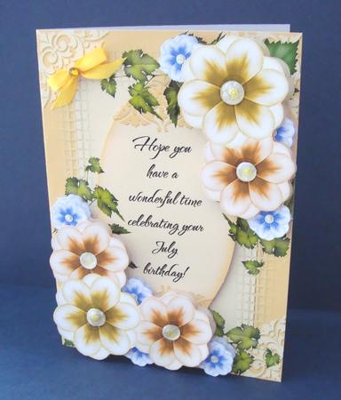 Month Birthday Card - July by Fran Turner