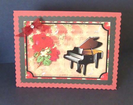 Roses & Music Quick Card by Fran Turner