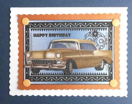 50s Car - Happy Birthday 3 by Fran Turner