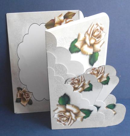 Cream Rose Pocket and Tag Kit by Fran Turner