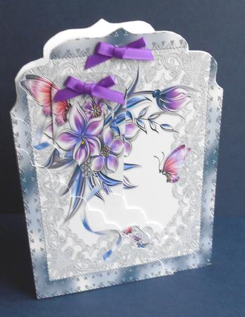 Blue Shaped Card by Fran Turner
