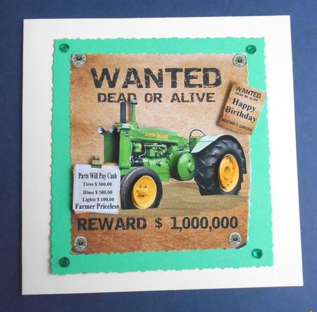 Wanted for Parts Card Topper & Decoupage by Fran Turner