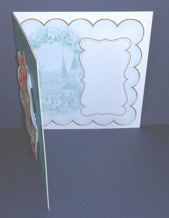 Teal Lavender View Plain 8in Scallop Insert Panel by Fran Turner