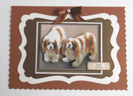 Cavalier King Charles Spaniels 3D Decoupage by Fran Turner