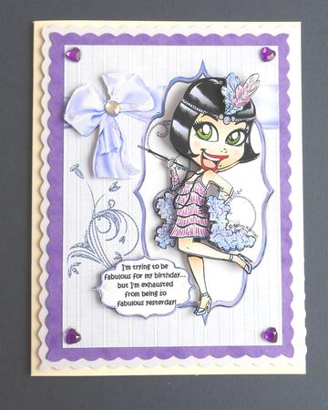 Frieda Flapper is Fabulous Purple by Fran Turner