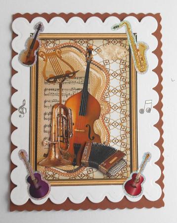 Envelop Old Music Male Card by Fran Turner