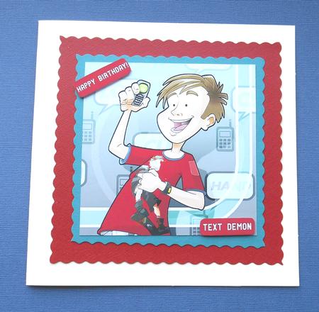 Teen Boy Text Star 8x8 Quick Card by Fran Turner