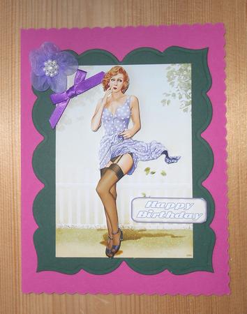 1950's Pin Up Girl Eva Grace (lilac) by Fran Turner