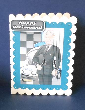 Policeman Retirement Dude Pyramid by Fran Turner