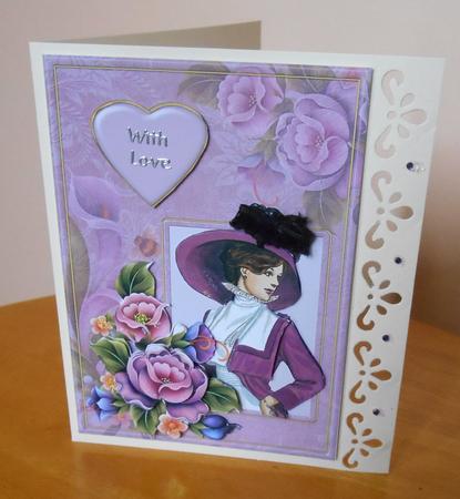 1950s Lady with Flowers by Fran Turner