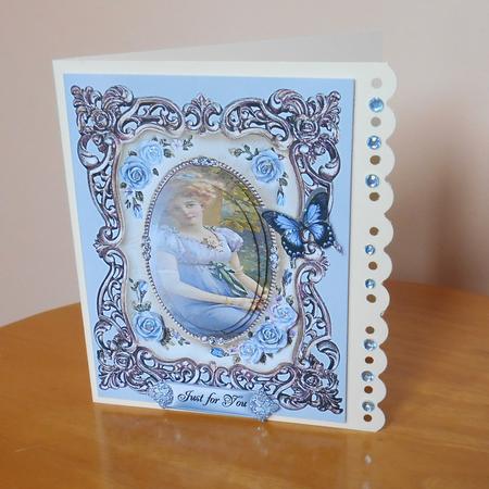 Vintage Lady Frame Card by Fran Turner