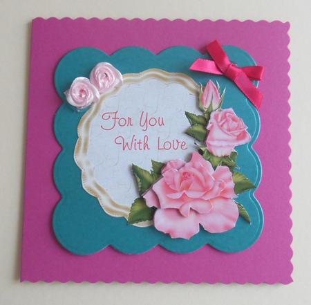 For You with Love Pink Roses Step by Step by Fran Turner