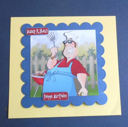 Barbeque Dude 8x8 Qiuck Card by Fran Turner