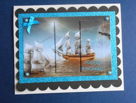 Pirate Ship Quick Card by Fran Turner