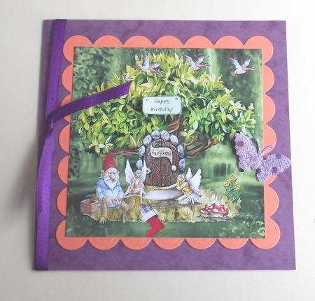 Gnome Fishing in Fairy Land Card Topper & Tags by Fran Turner