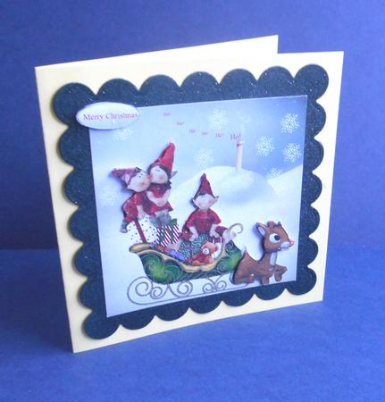 Waiting for Santa Card Topper & Decoupage by Fran Turner