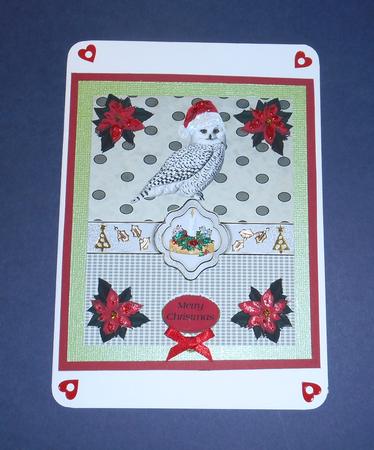Wise Owl Say Christmas Topper & Decoupage by Fran Turner