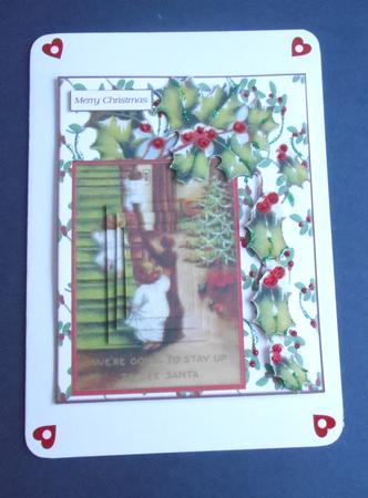 Staying Up to See Santa Topper & Pyramid Decoupage by Fran Turner