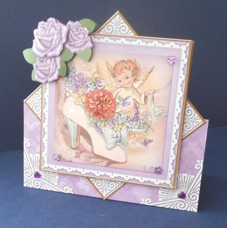 Shoe Fairy Lilac Rose Diamond Card Mini Kit by Fran Turner