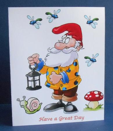Gregory the Gnome Decoupage Sheet by Fran Turner