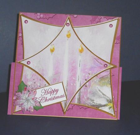 Pink Candles 3D Star Card Mini Kit by Fran Turner