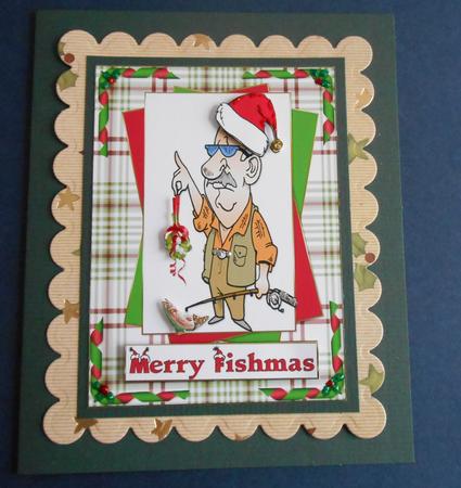 Merry Fishmas Quick Card by Fran Turner