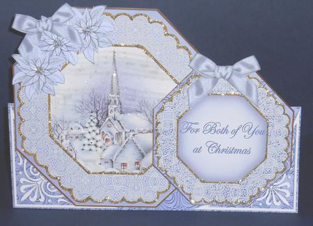 Blue Church Both of You Double Octagon Card Kit by Fran Turner