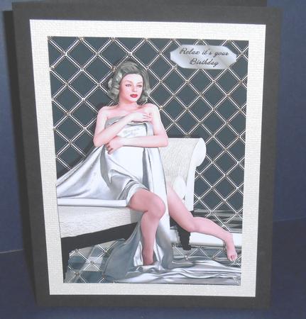 Chaise Lounge Card Front by Fran Turner