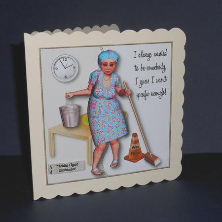Wet Floor Card Topper 1 by Fran Turner