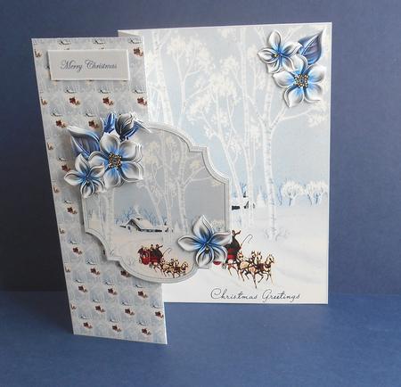 Home for the Holidays No Hole Fold Back Card by Fran Turner